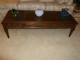 Vintage slate-top coffee table