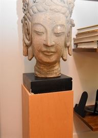 Buddha Head Statue / Bust & Pedestal