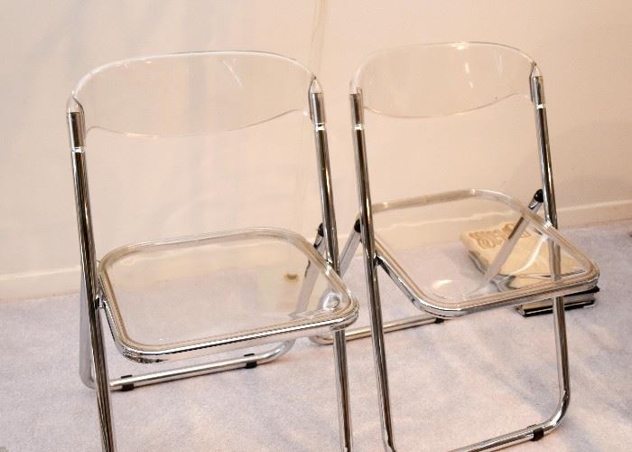Lucite Folding Chairs (Set of 4)