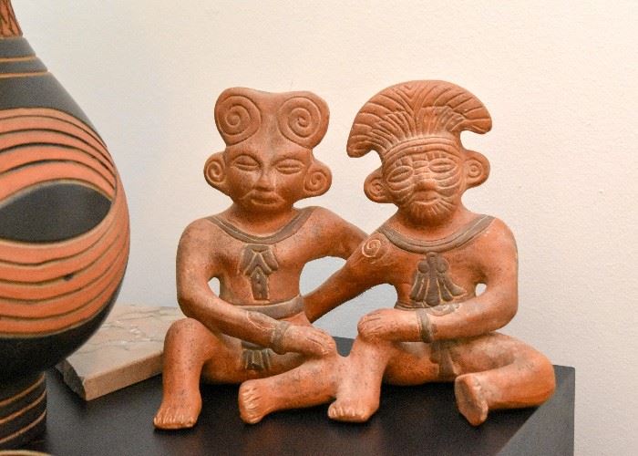 Mayan Pottery Statue
