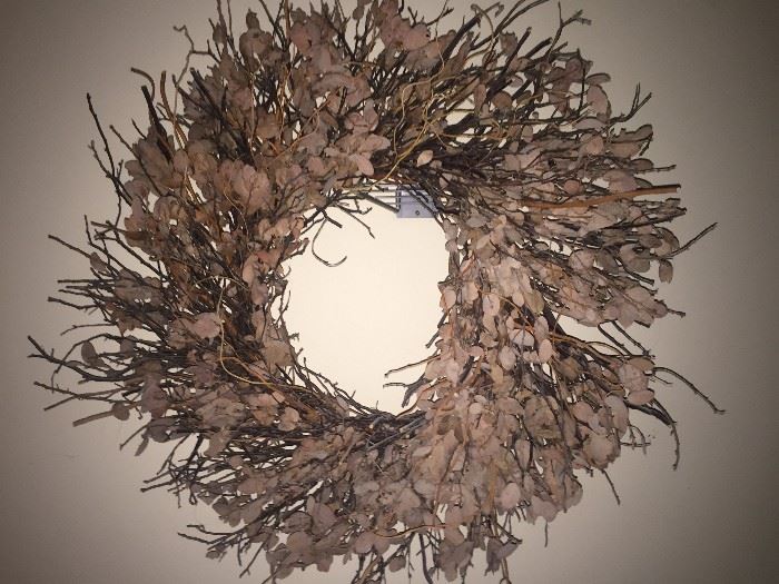 large dried wreath