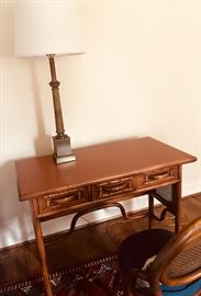 Small bamboo/caned writing desk or vanity