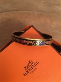 Hermès enamel bangle bracelet