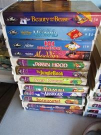 Collection of Black Diamond Masterpiece Disney VHS.  Includes a rare Little Mermaid with a cover that was corrected because of a printing error.