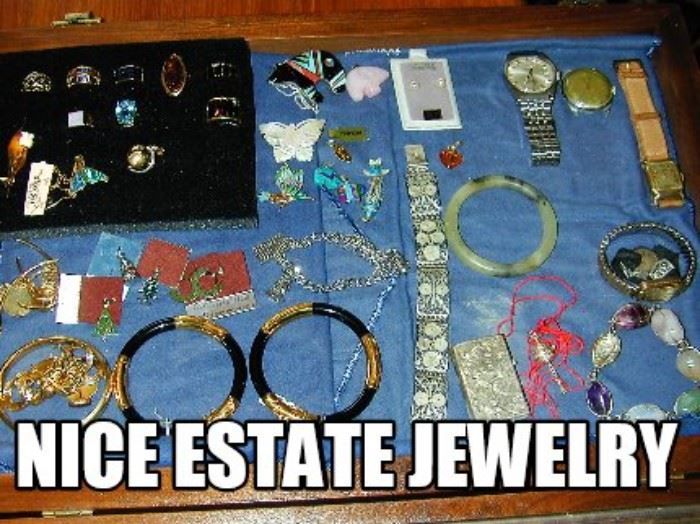 Nice case of Estate Jewelry