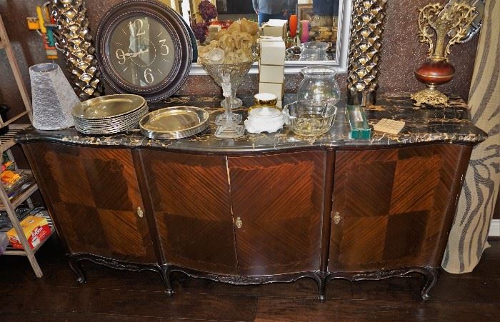 Marble-topped buffet