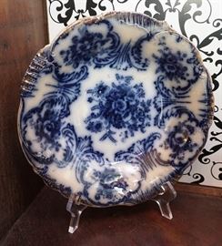 Flow blue bowl