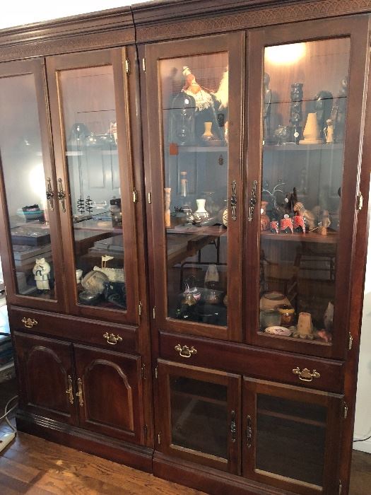 Several very nice lighted display cases are being offered in this sale.