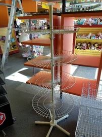 66x23 round rack 4 shelves spins ...