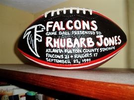 Game Ball Presented to Rhubard
