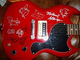 Three Dog Night and Beach Boys Autographed Guitar