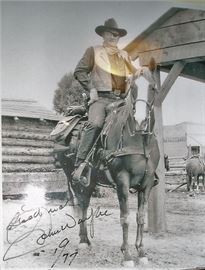 Autographed photo John Wayne... Please Note: Questionable if Authentic
