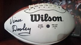 Vince Dooley Signed Football