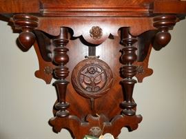 Base of Victorian wall clock.