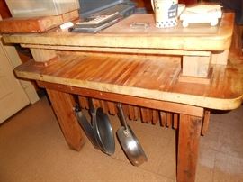 Butcher block 4'x4' table