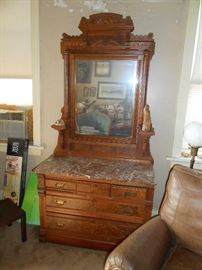 Eastlake marble top dresser