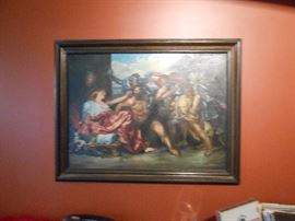 Very large canvas painting