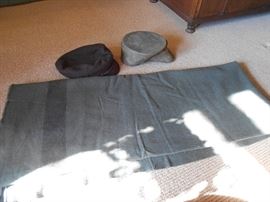Army blanket and service hats