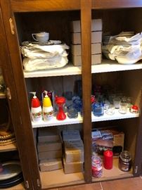 Delta Airlines fine china, used for service on a DC8, 116 pcs., votive candle holders, vintage mustard  ketchup dispensers