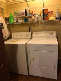 washer & dryer, cleaning supplies