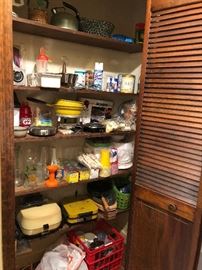 tea kettle, chaffing dish, waffle iron, paper products