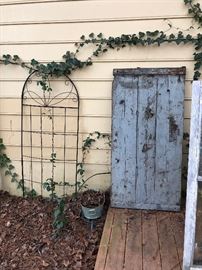 trellis, antique door