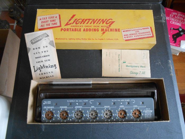 Lightning portable adding machine