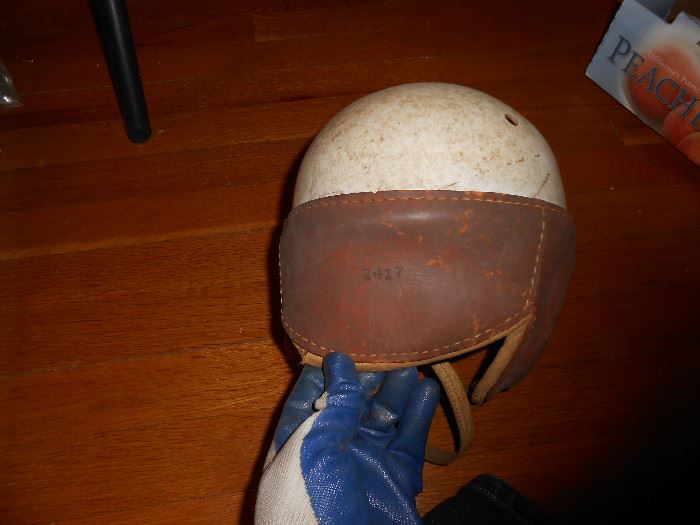 Vintage football hat - 2417 JJ Higgins leather
