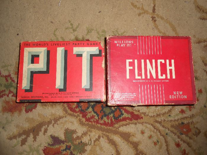 Pit and Flinch card games