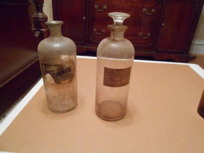 Vintage apothecary bottles