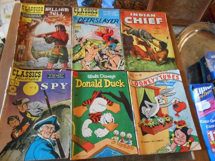 Classics comics William Tell, Deerslayer, Spy, Indian Chief, Donald Duck, Looney Tunes