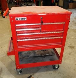 US GENERAL PRO 5-DRAWER INDUSTRIAL ROLLER CART MODEL 95272 WITH KEYS