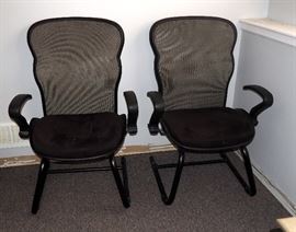 MESH BACK OFFICE CHAIRS QTY 2