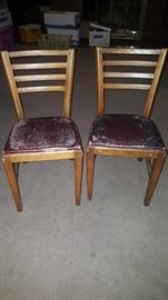 Two of six matching chairs