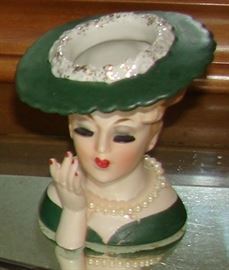Vintage Lady Head Vase