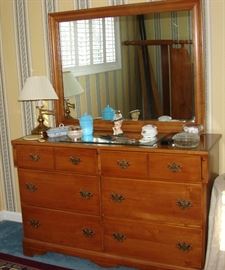 Mid Century Modern Dresser with Mirror. There is a matching Headboard/Floorboard, and Lingerie Dresser.