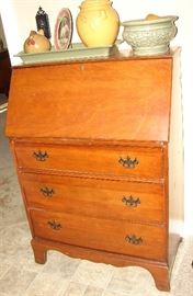 Antique Secretary Desk, Pottery
