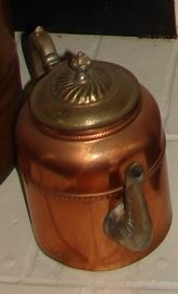 Copper and Brass Coffee Pot