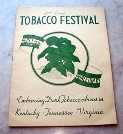 1938 Princeton, KY 2nd Annual Tobacco Fair Booklet- Large