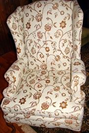 Floral Wing Back Chair