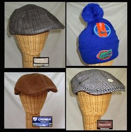 Flat Caps including Stetson and a Gator Hat