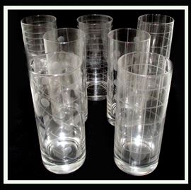 Mid Century Modern Tall Tumblers 