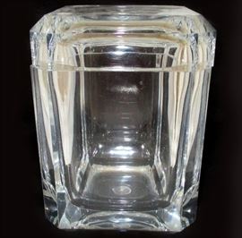 Thick Heavy Acrylic Lidded Swivel Top Jar 