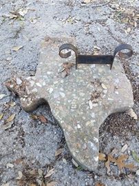 Concrete Texas boot scraper