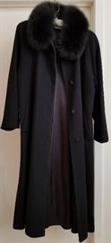 Fox Trimmed Wool Coat