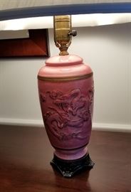 Pink Asian Table Lamp