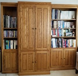 Oak Bookcase and Cabinet