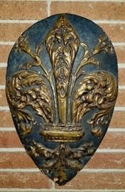 Terra Cotta Fleur de Lis Shield