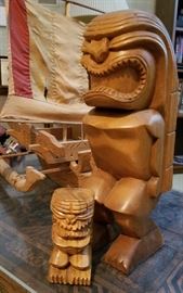 Carved Tikis