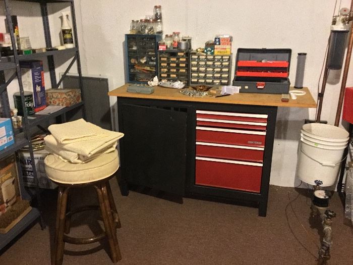Craftsman five drawer workbench